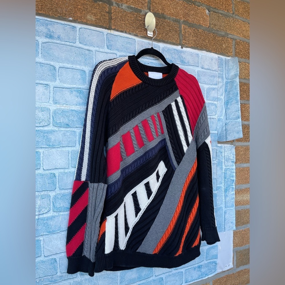 Koch Patchwork Oversized Sweater Size Medium - image 4